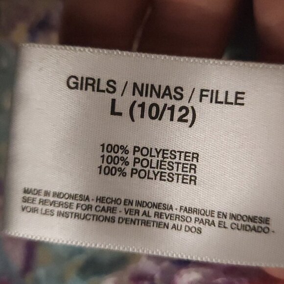 Lei Girls Open Knit Teal Chevron Lightweight Poncho 10-12 - Picture 5 of 5